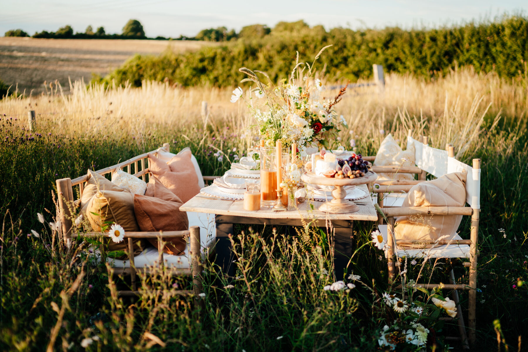 Intimate wildflower meadow wedding 65