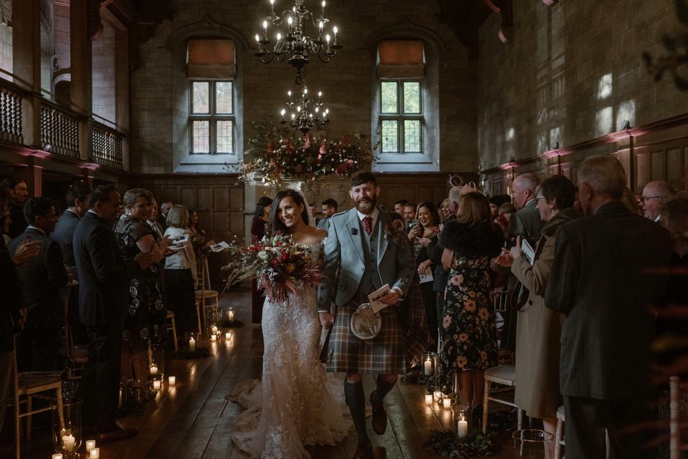 A Candlelit Wedding at Achnagairn Castle in the Scottish Highlands for a Tinder Couple & Autumn Bride Wearing Essense of Australia 6 102 Adriana Neil HR 409 SCOTTISH highlands Wedding PHOTOGRAPHER BEST Wedding VENUES SCOTLAND