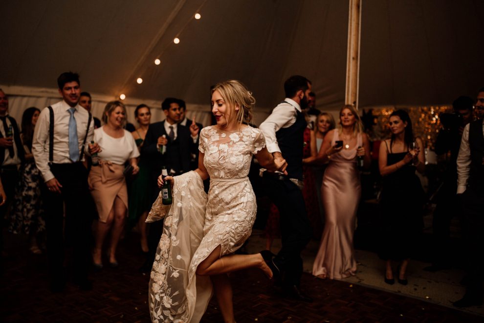 A Hermione de Paula Dress + Blush Pink Veil Embroidered by the Bride's Mum, for a Garden Wedding Filled with Homegrown Dahlias 1 EsmeDuckerPhotography JC1033