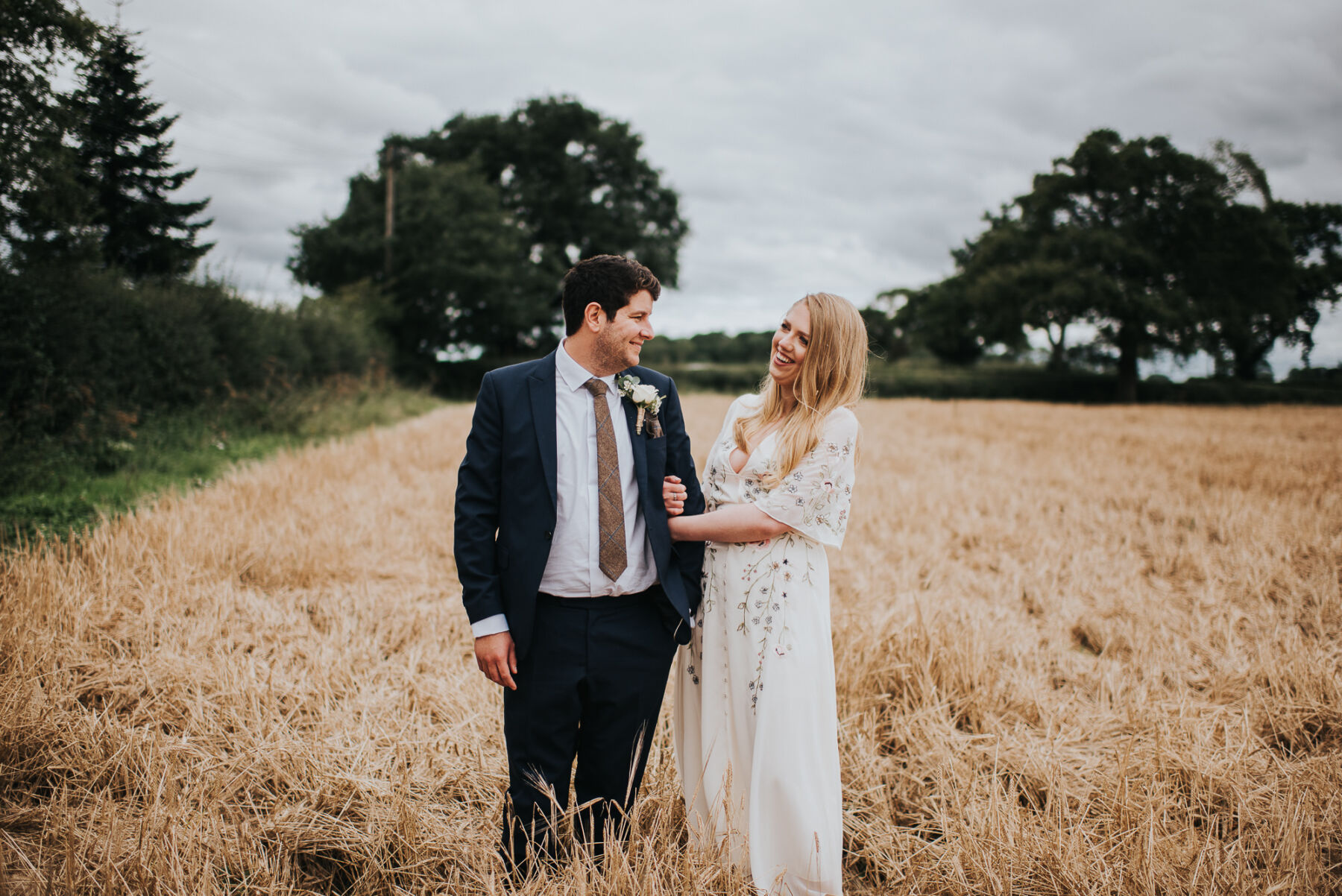 Micro wedding hay field
