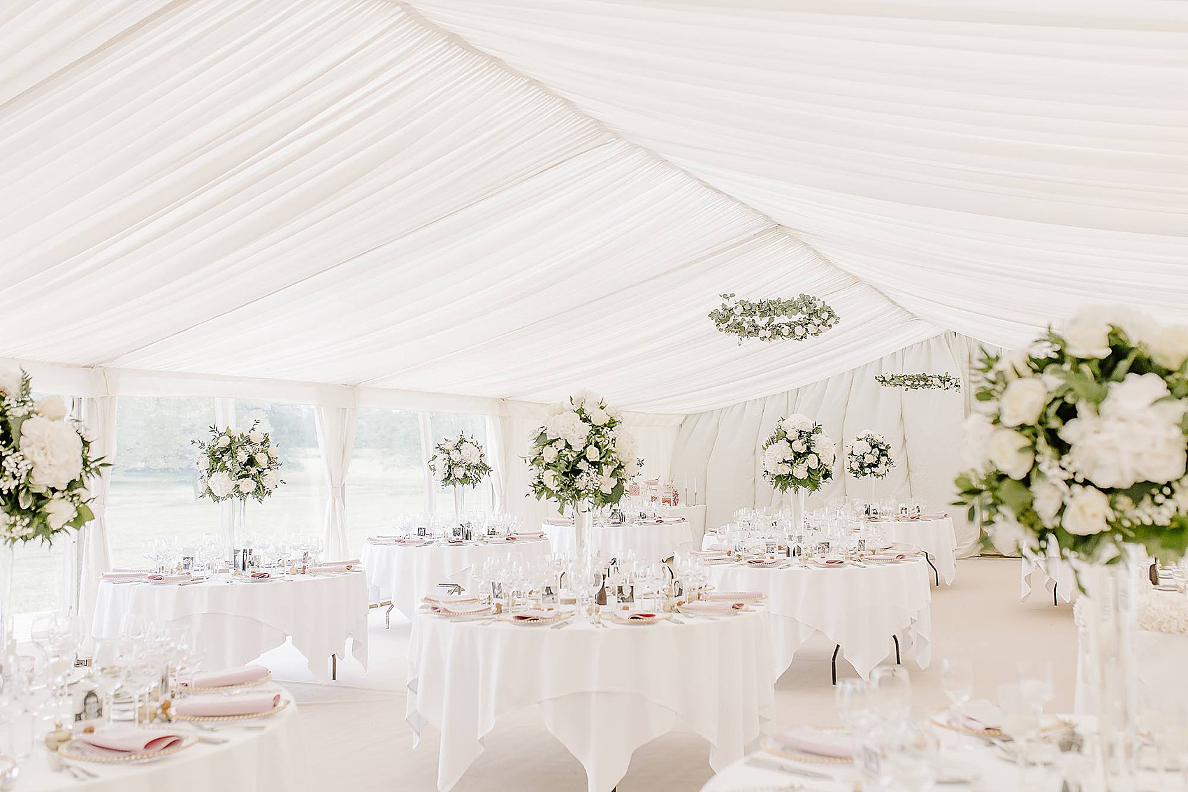 White wedding marquee