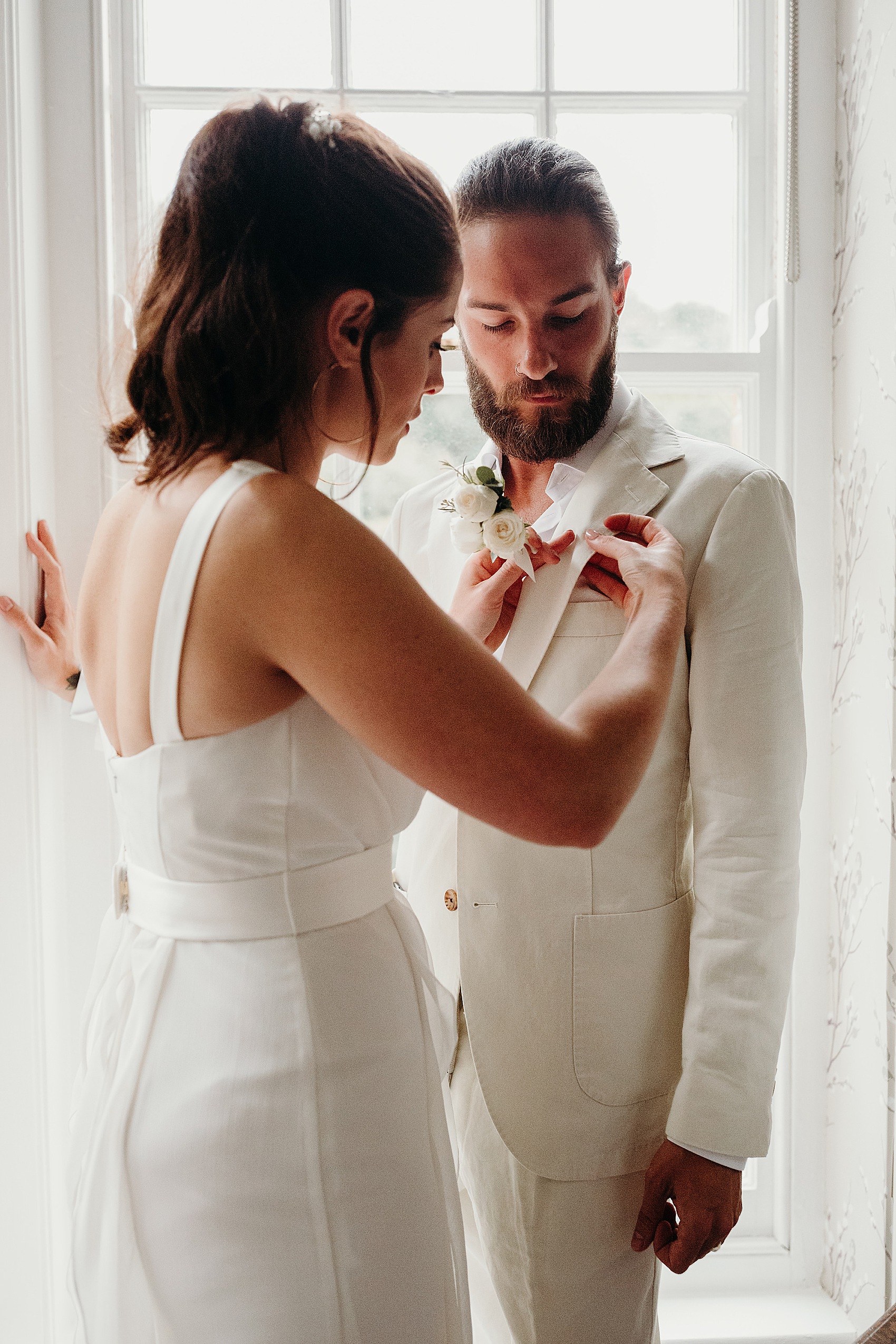 15 Wild windswept wedding Cornwall Rue de Seine bride