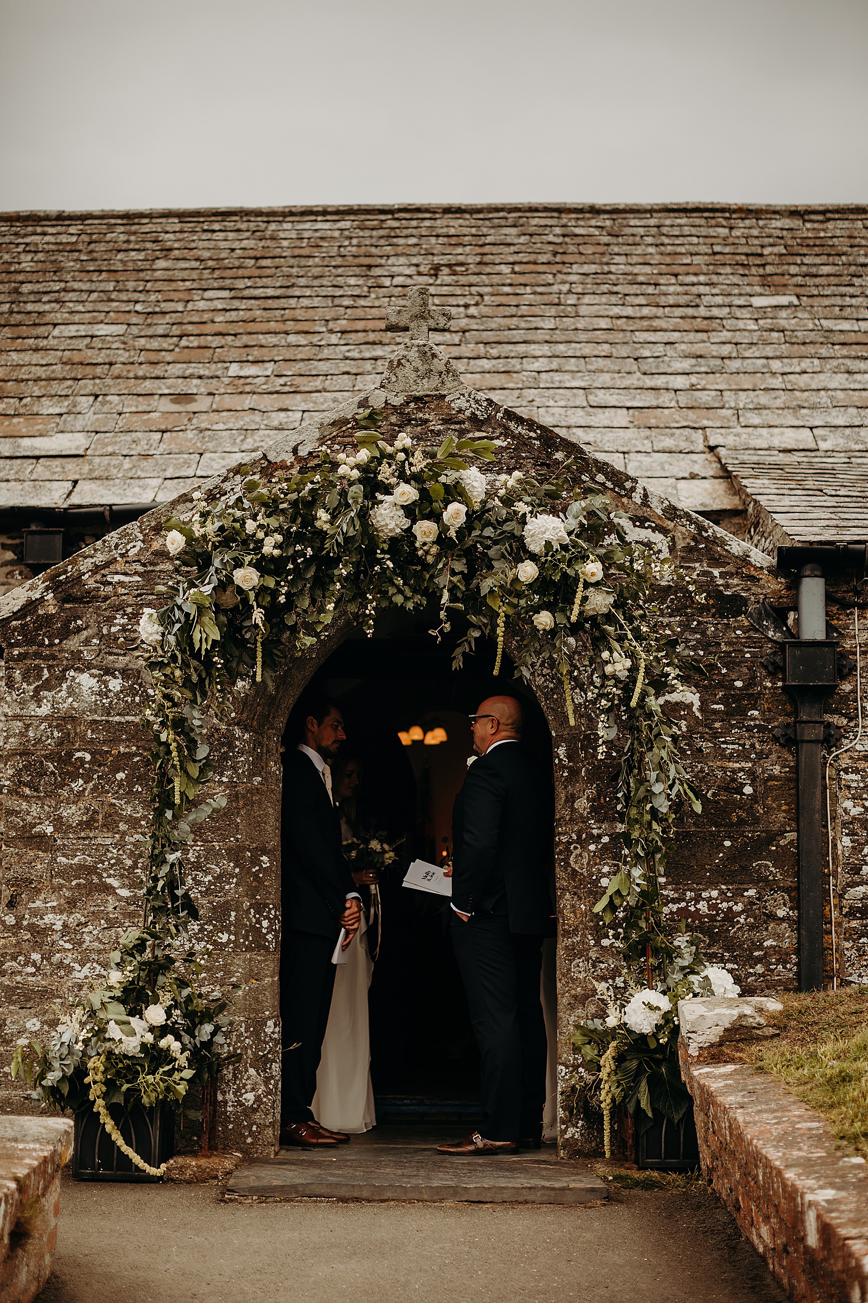 16 Wild windswept wedding Cornwall Rue de Seine bride