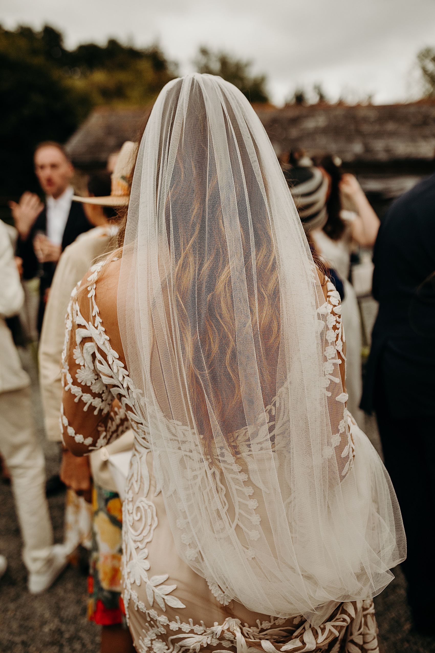 38 Wild windswept wedding Cornwall Rue de Seine bride