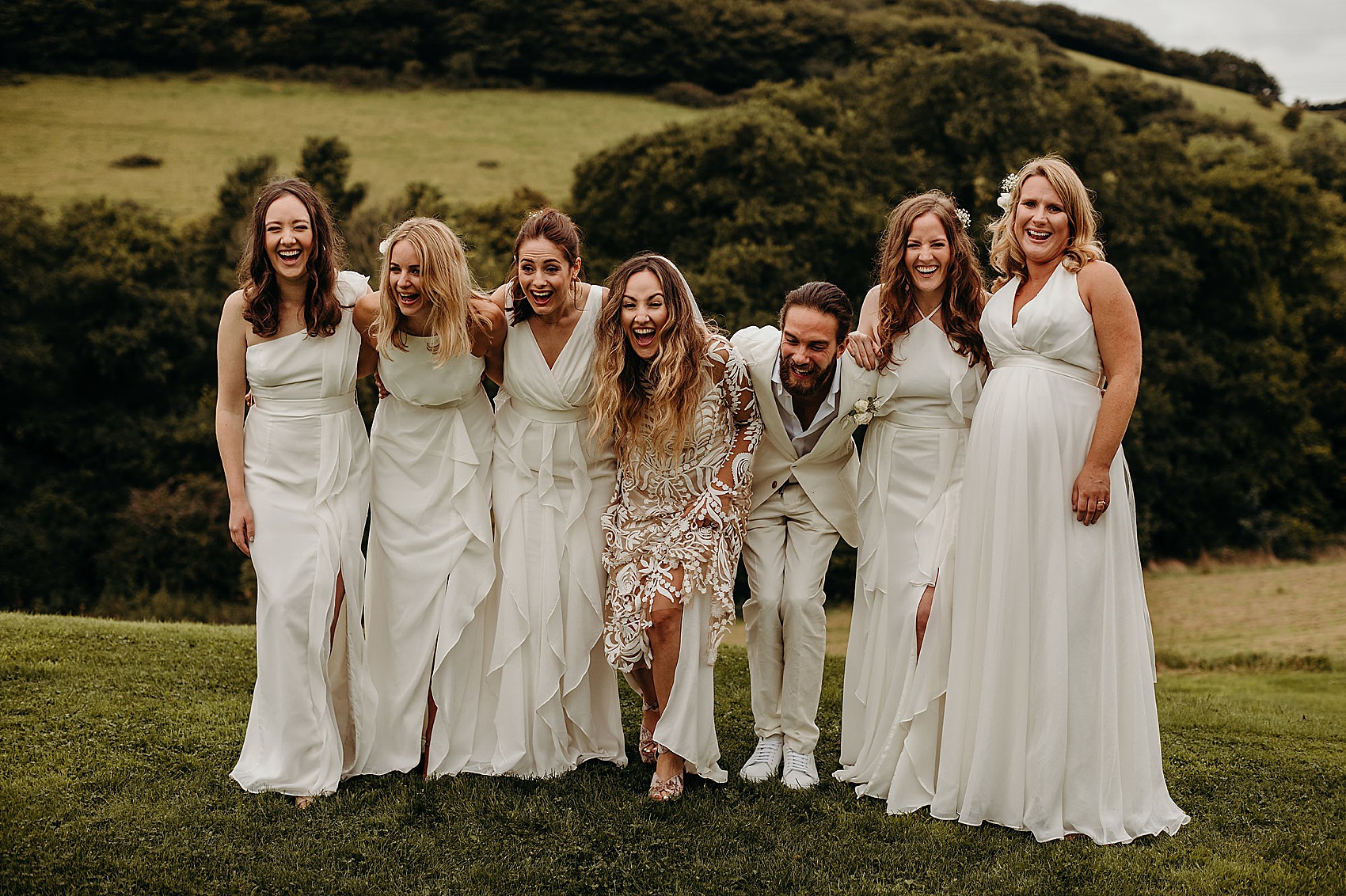 46 Wild windswept wedding Cornwall Rue de Seine bride