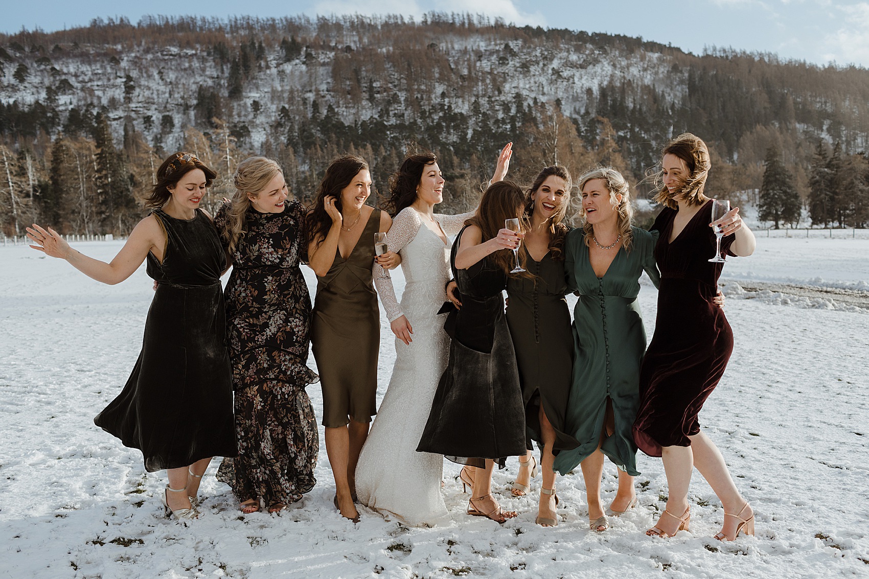 A Snowy Winter Wedding in the Cairngorms Scotland with a Bride in Karen Willis Holmes Love My Dress UK Wedding Blog Podcast Directory Shop
