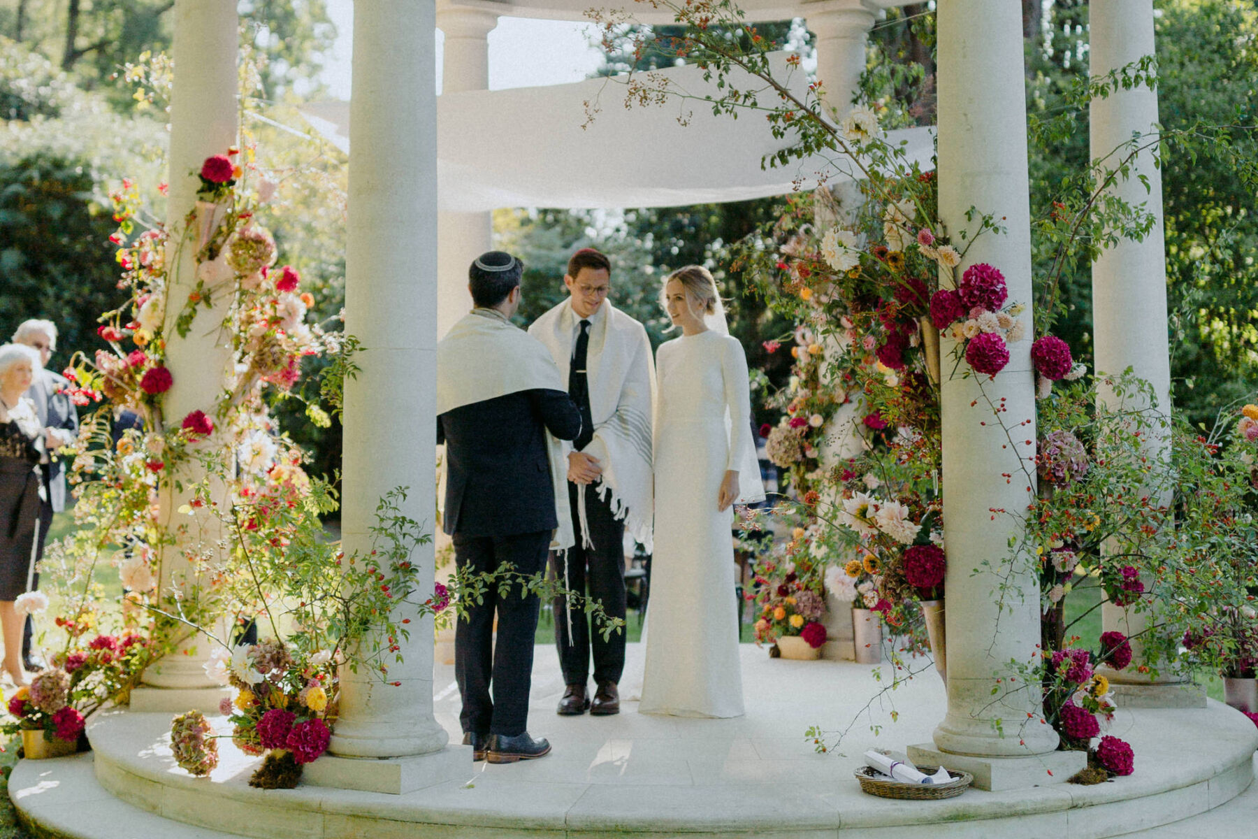 A Jewish Micro Wedding at Heckfield Place with a Bride in a Long