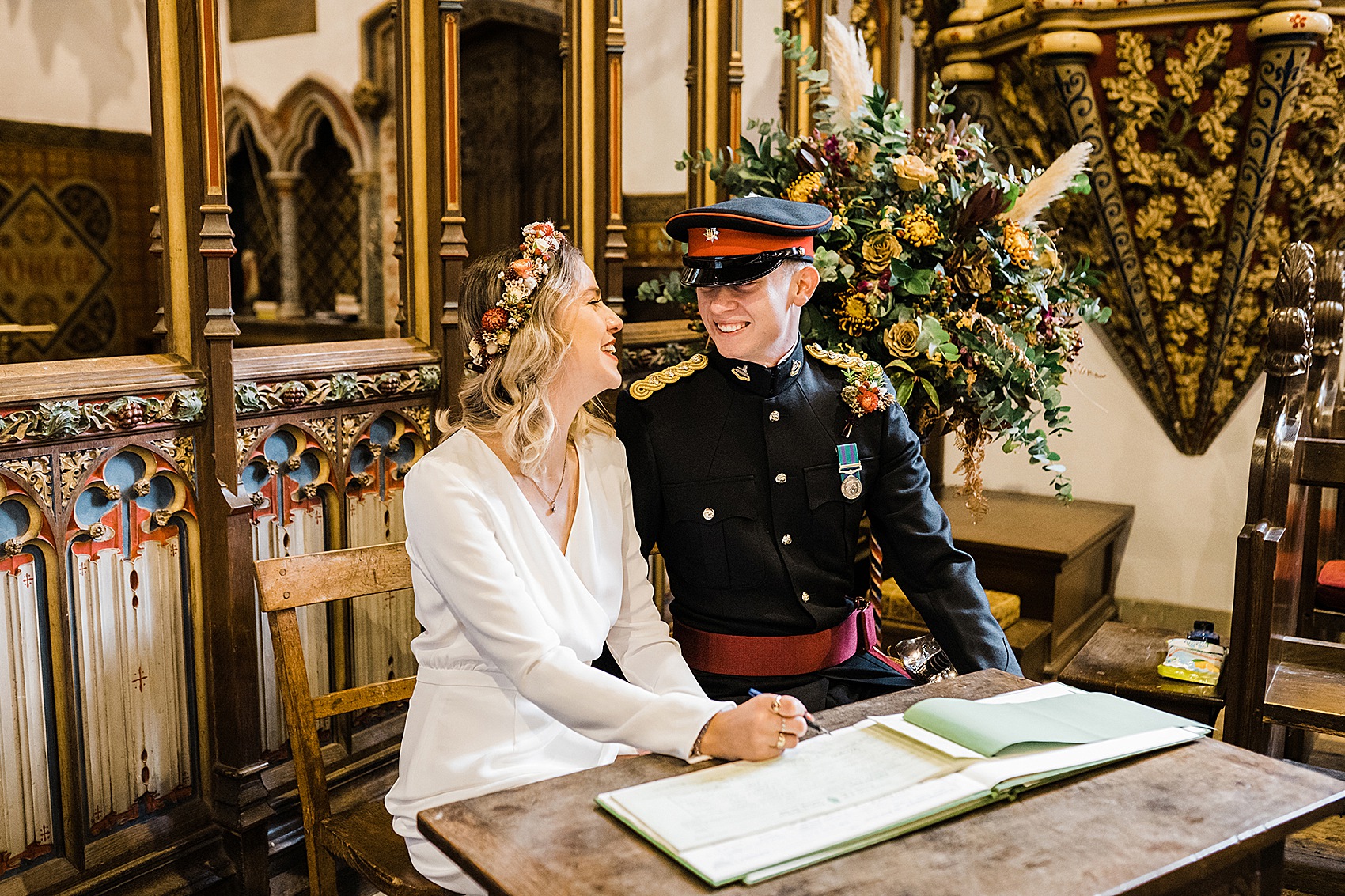 3 Military winter micro wedding