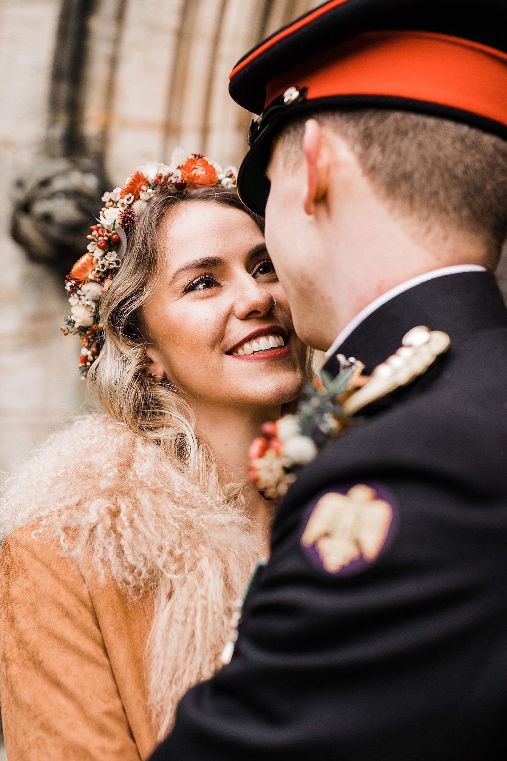 36 Military winter micro wedding