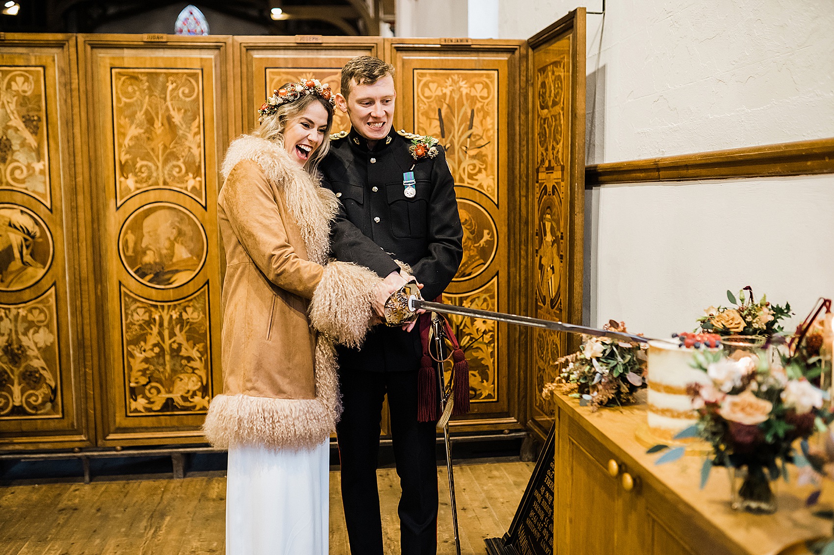 42 Military winter micro wedding