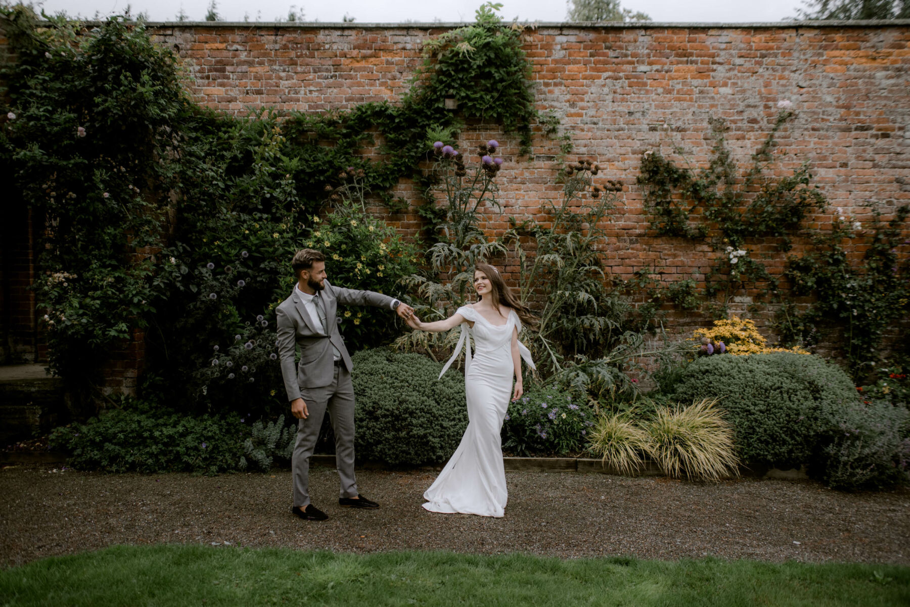 Garthmyl Hall bride groom scaled