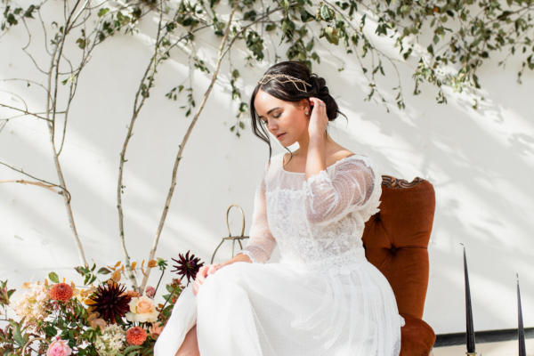 Ingestre Orangery Romantic Autumn Wedding Editorial, Featuring Sarah Willard Couture