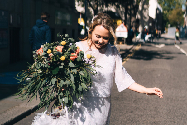 Charlie Brear Sequins for a Laidback + Fun Micro Wedding + Bowling Alley Reception