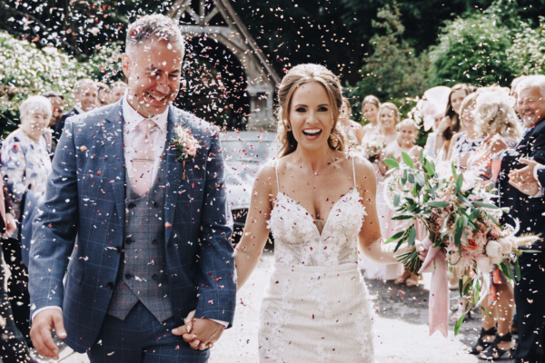 A Riki Dalal Dress for an Effortlessly Whimsical Marquee Wedding at Home With an Abundance of Flowers