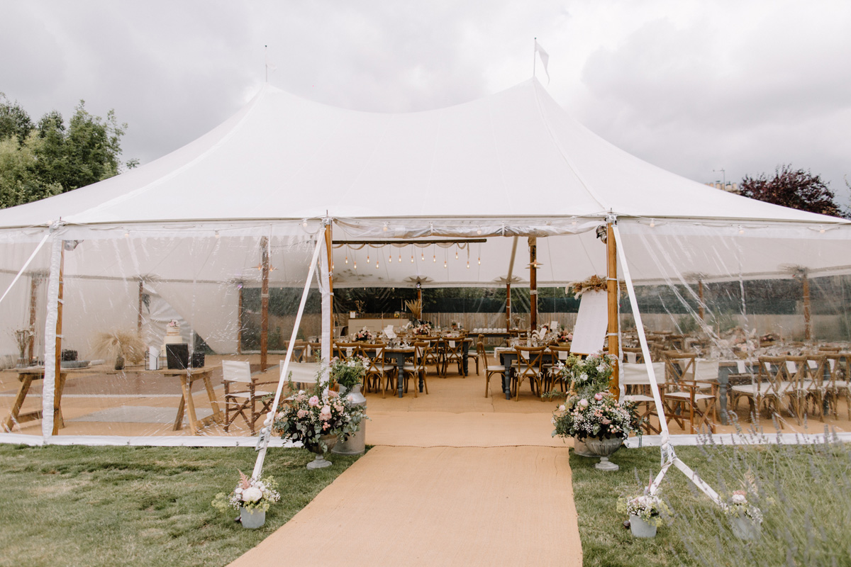 120 Marquee wedding at home