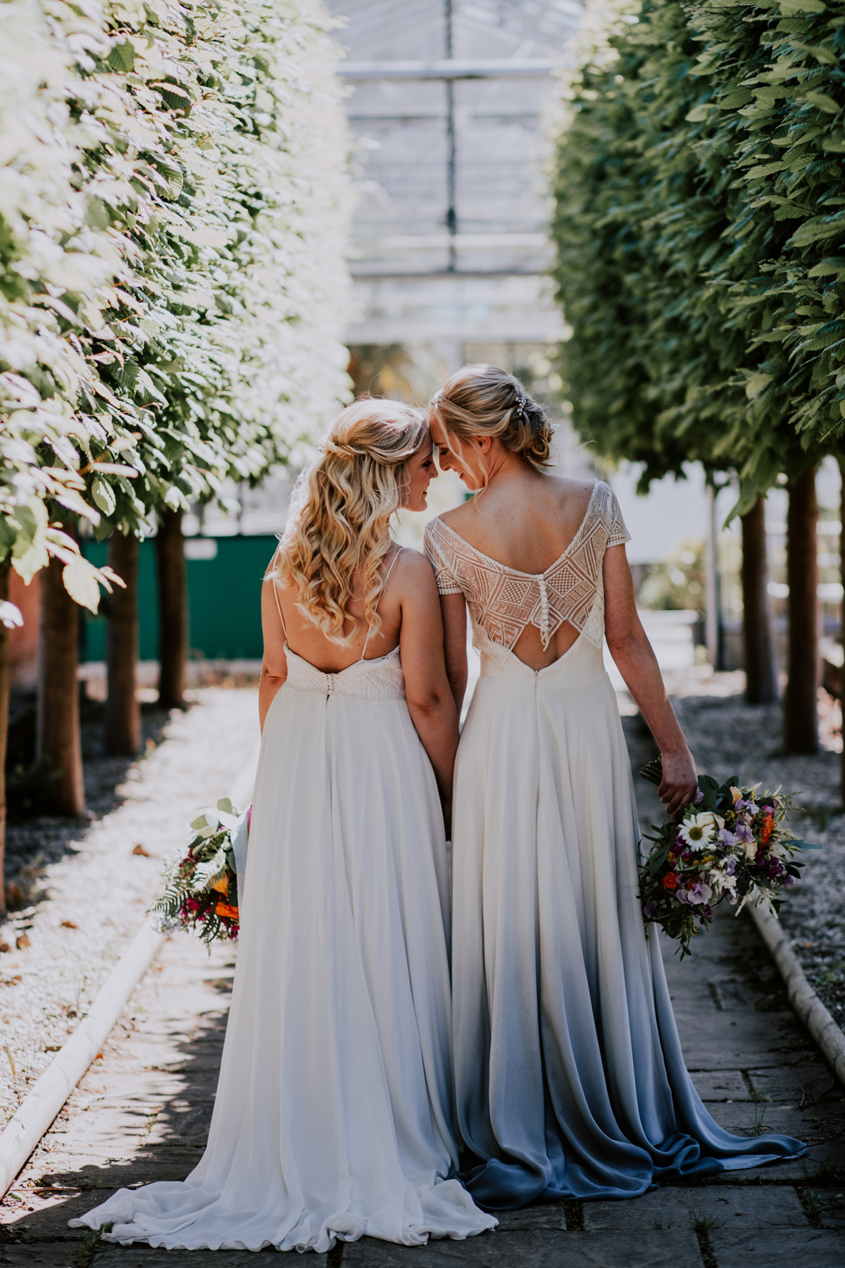 124 Lesbian brides colourful pride wedding