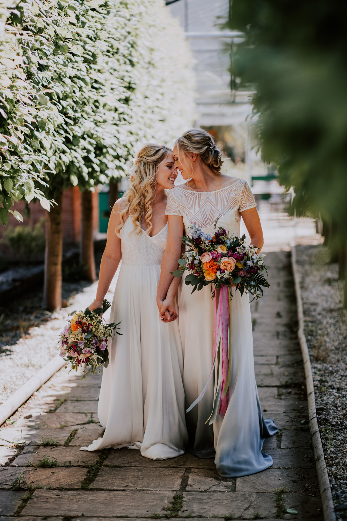 132 Lesbian brides colourful pride wedding