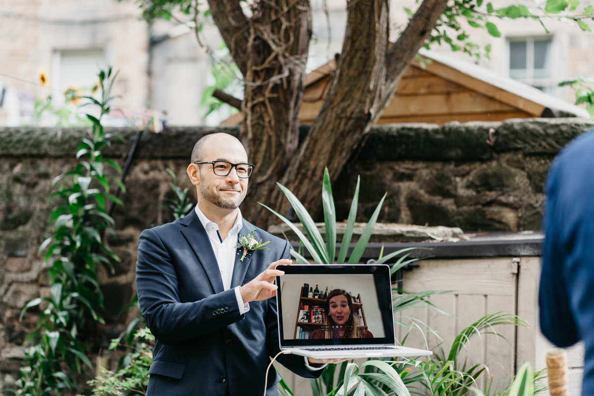 39 Back garden micro wedding