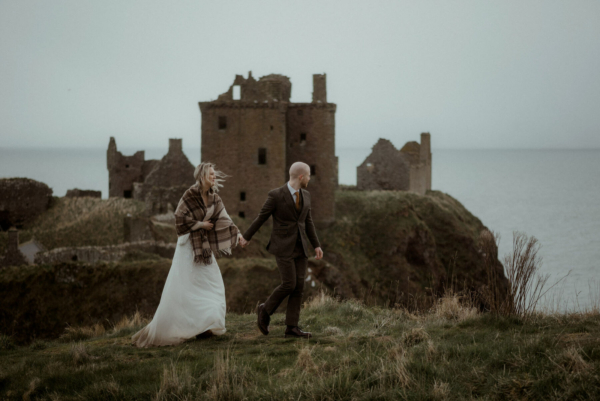 Into the Woods for a Romantic Elopement in the Snowy Cairngorms with a Bride in an ASOS Dress and Hiking Boots