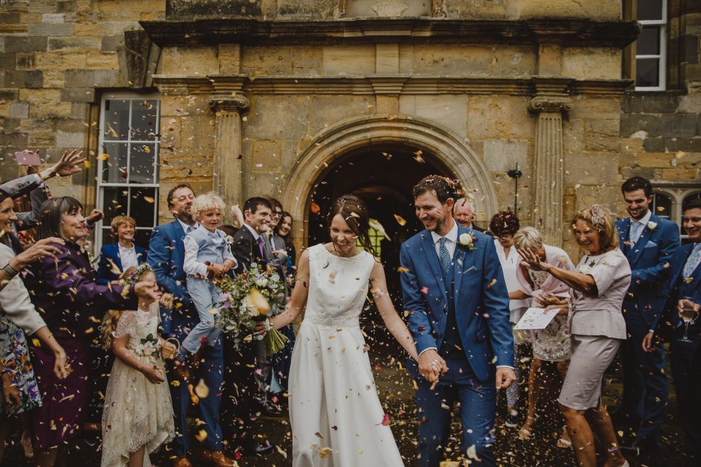 Confetti Shot Newburgh Priory North Yorkshire