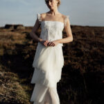 Tiered wedding dress by Kindling bridal