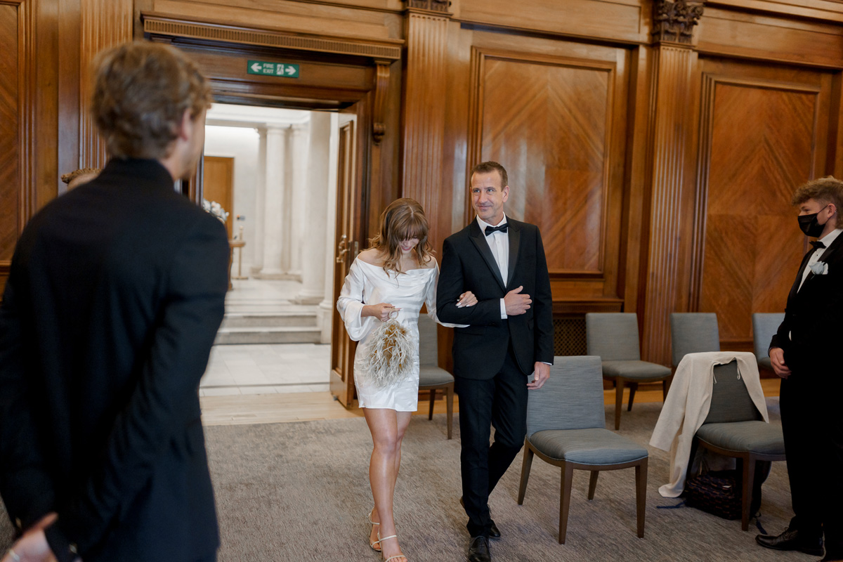 17 Bond Girl inspired bride Rat Boa dress