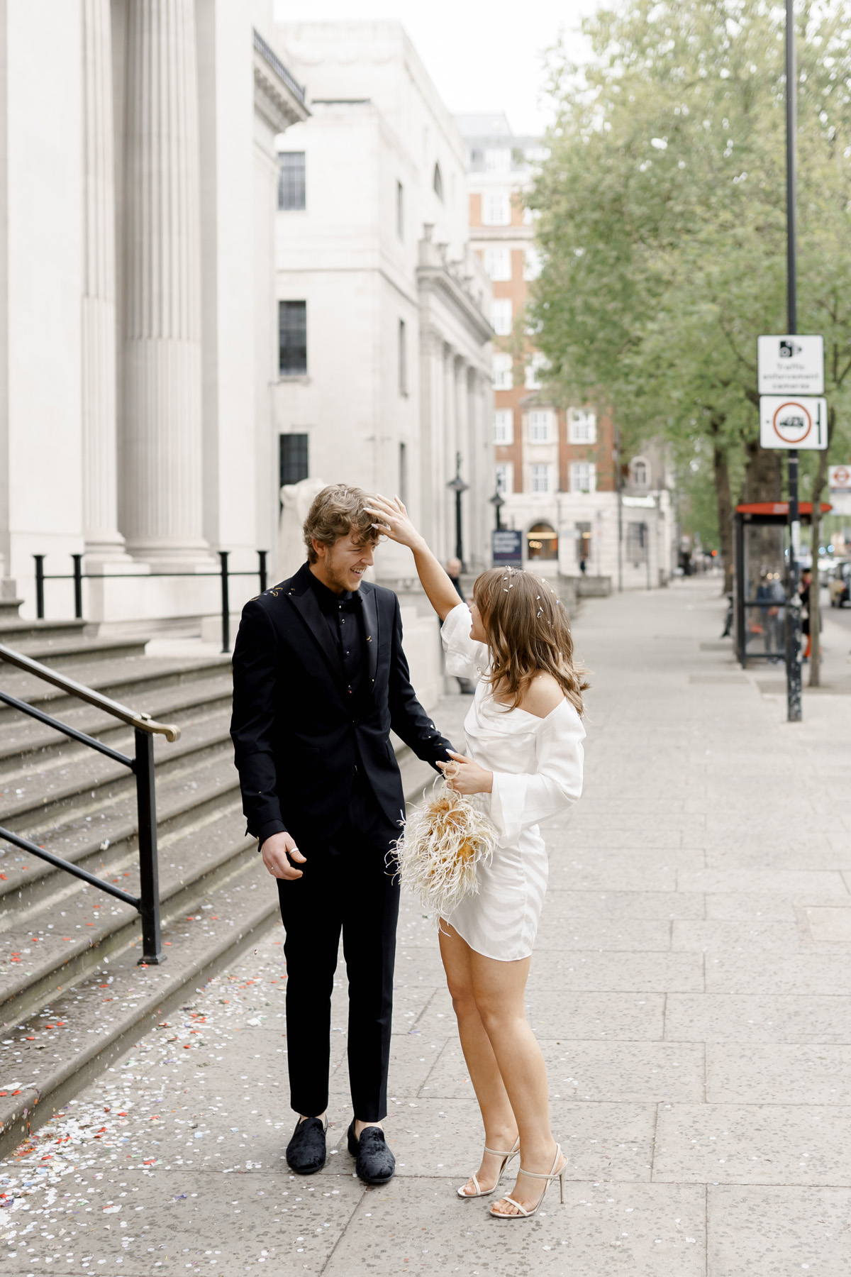 181 Bond Girl inspired bride Rat Boa dress