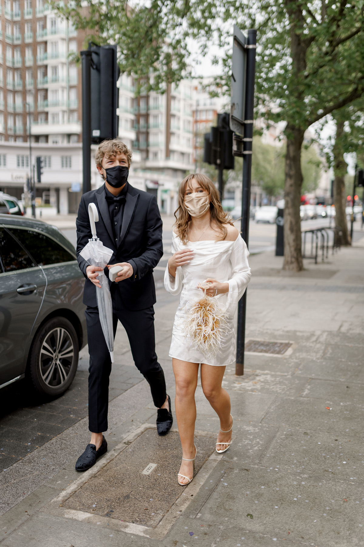 37 Bond Girl inspired bride Rat Boa dress