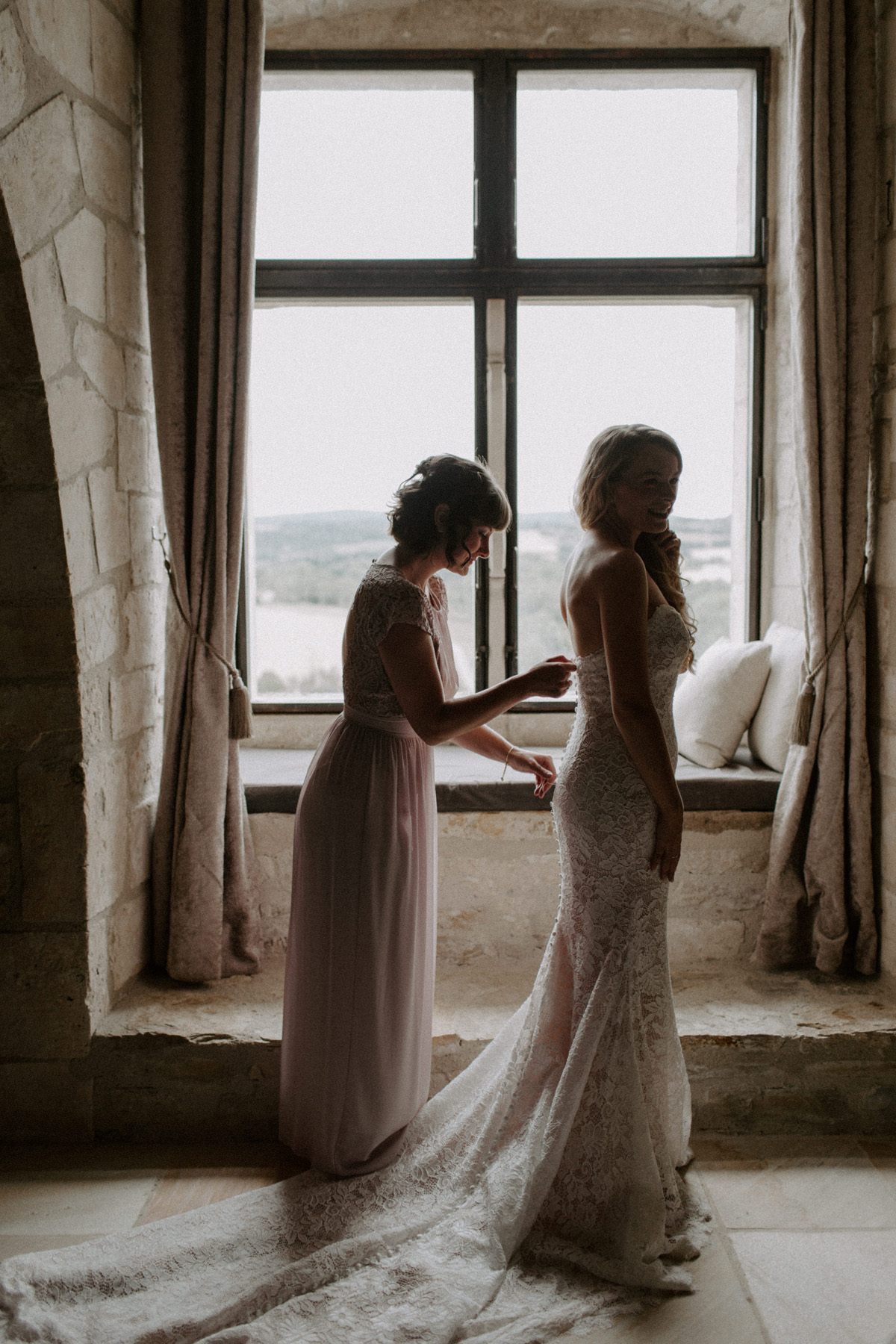 Pronovias lace wedding dress