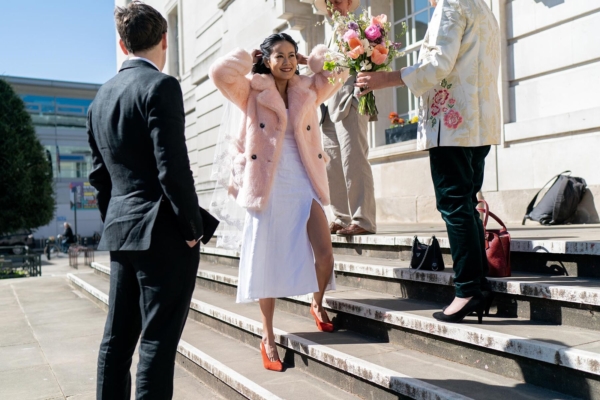A Reformation Linen Dress for a Low-Key & Laid Back Micro Wedding & Picnic In The Park