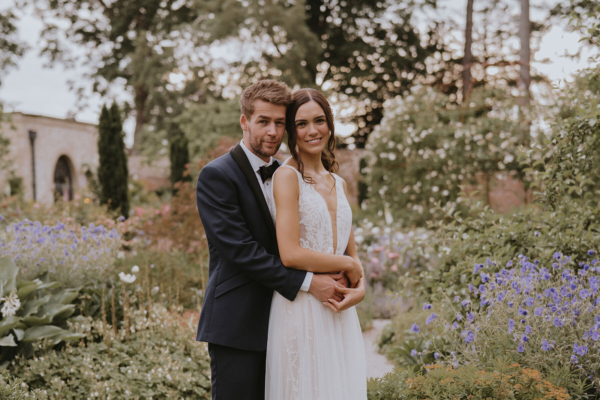 An Elegant Calla Blanche Dress for a July Wedding at Middleton Lodge in North Yorkshire