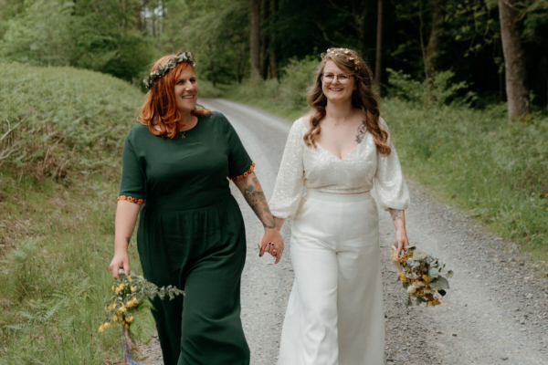 A Scottish Lakeside Elopement + Rolling in Roses Modern Bridal Separates