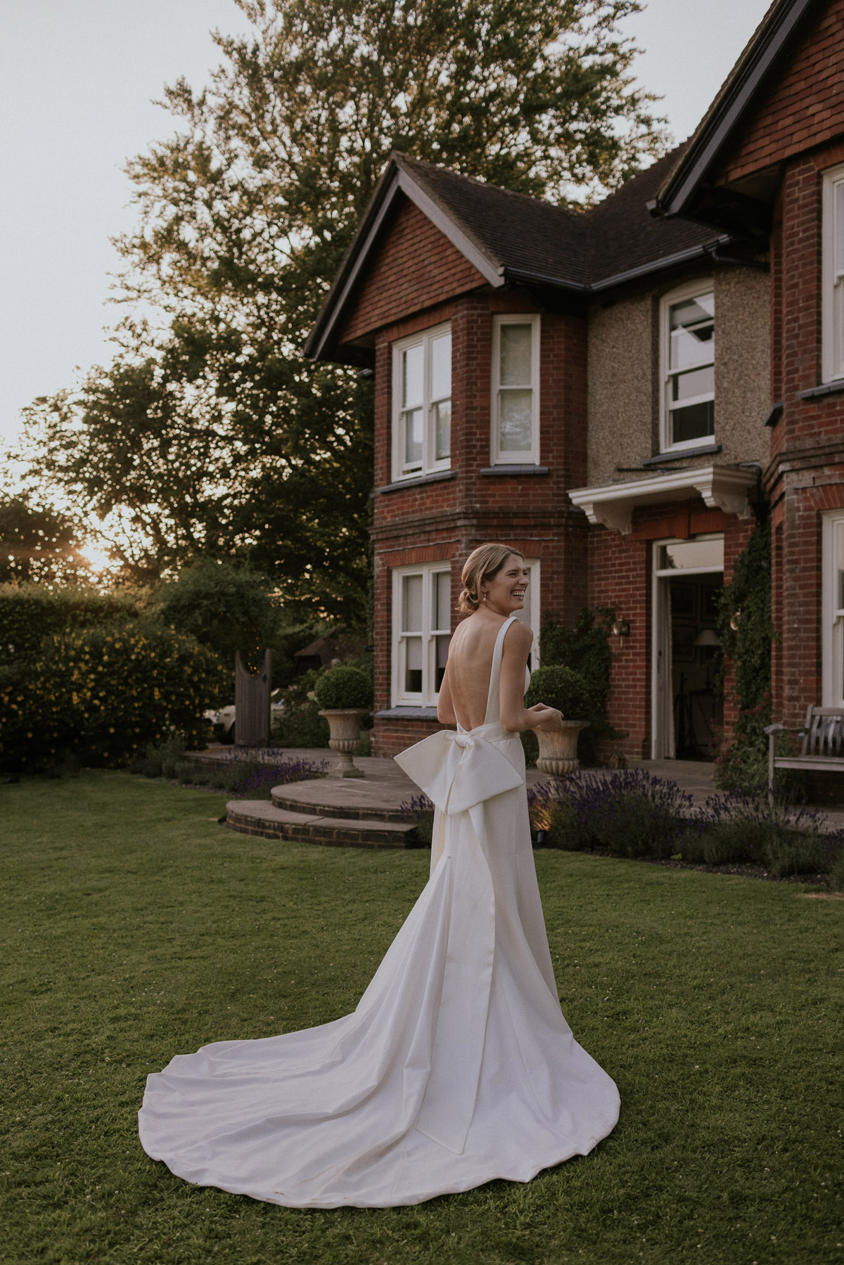 53 Madi Lane bride marquee wedding at home