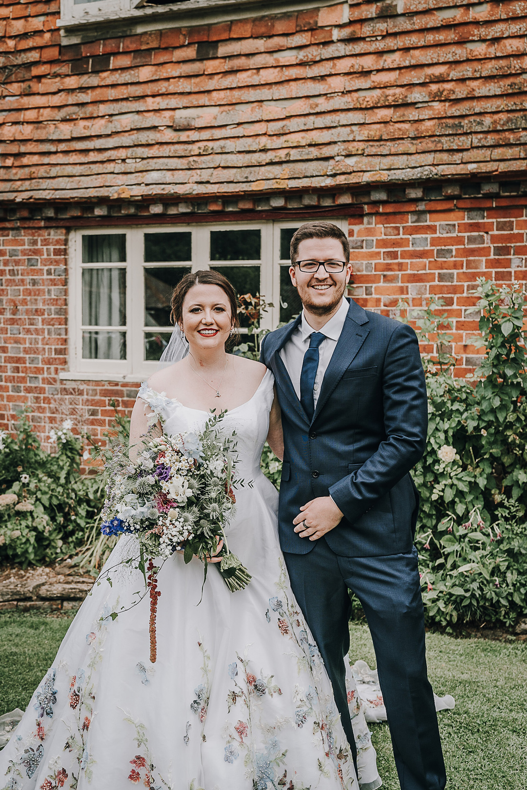 Off-Shoulder Floral Wedding Dress