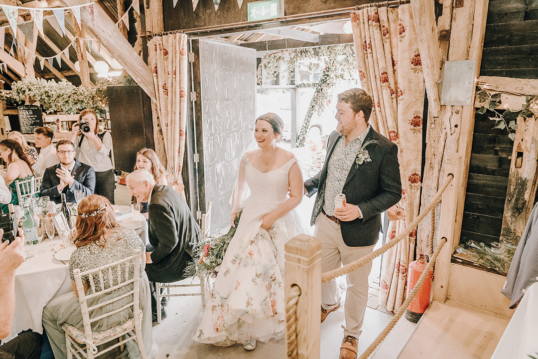A Hand Painted Floral Wedding Dress & Nature Inspired Wedding at