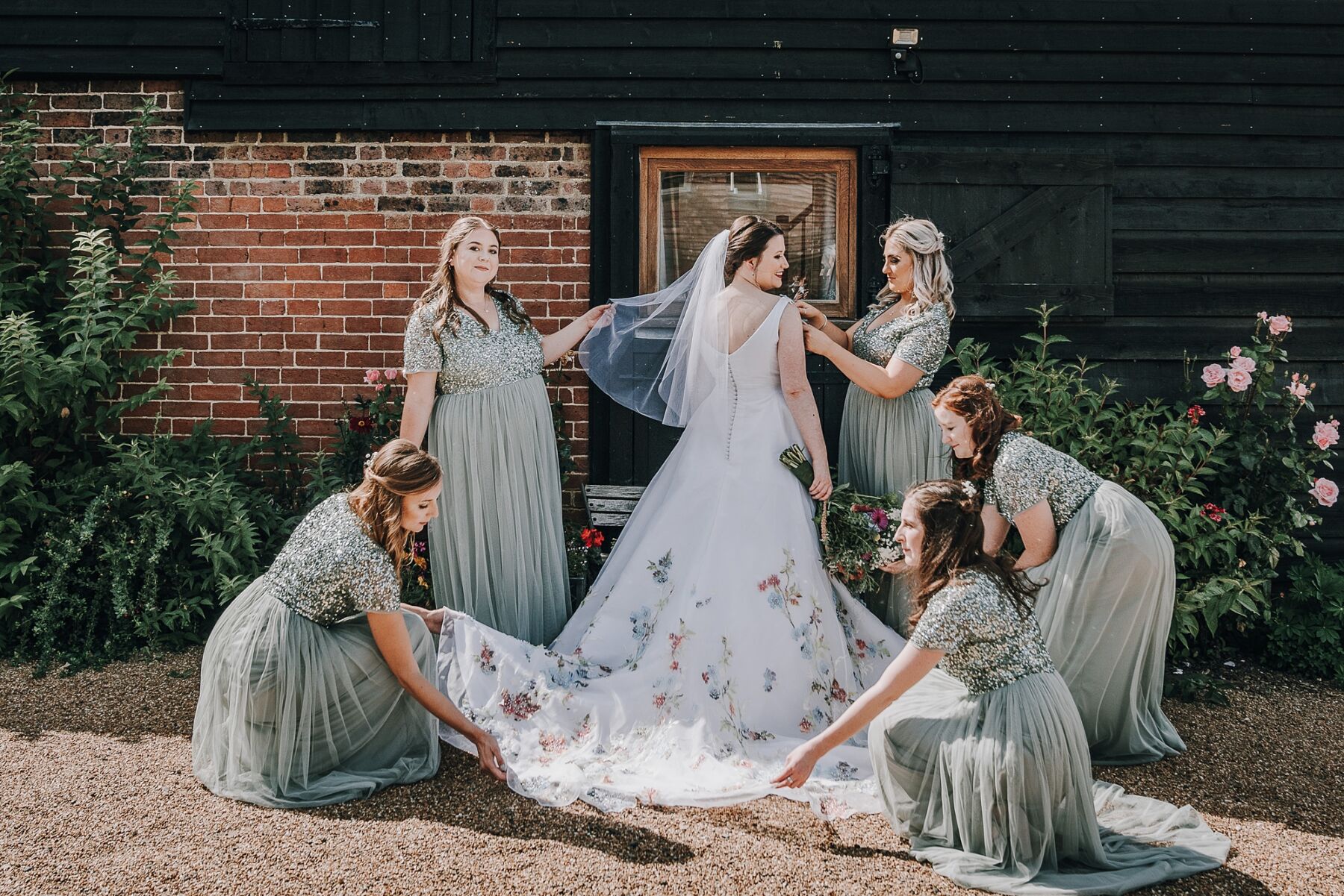 A Hand Painted Floral Wedding Dress & Nature Wedding Hookhouse Farm | Love Dress® UK Wedding Blog & Wedding Directory