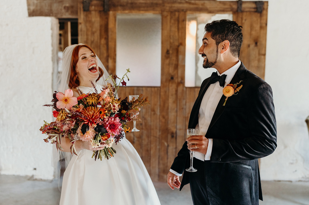 122 Woolas Barn Wedding Charlie Brear bride