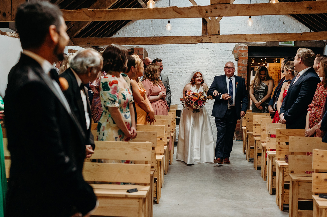 132 Woolas Barn Wedding Charlie Brear bride