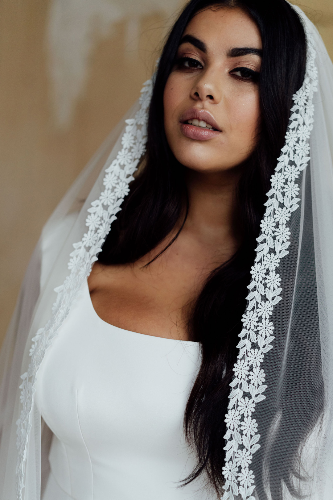 Andrea Hawkes mantilla wedding veil