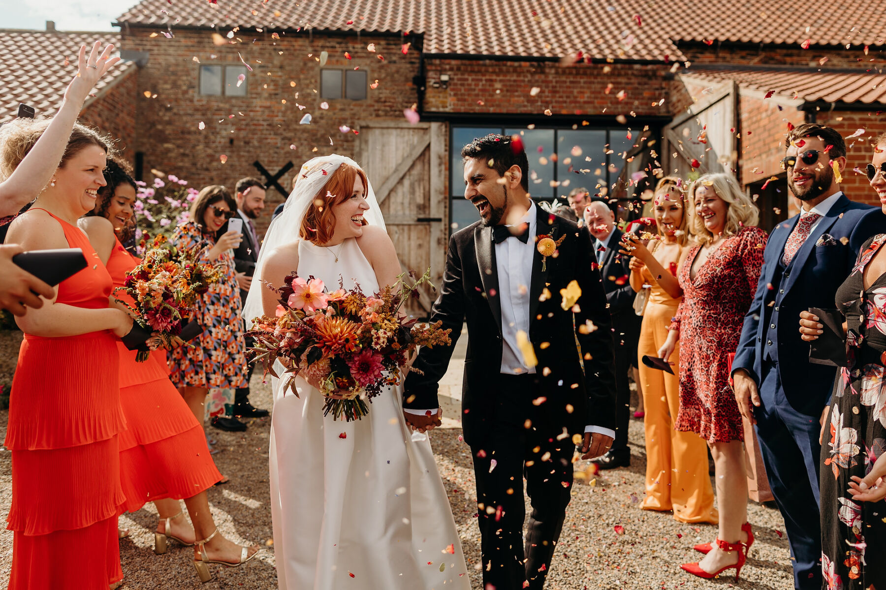 Colourful Modern Autumn Wedding