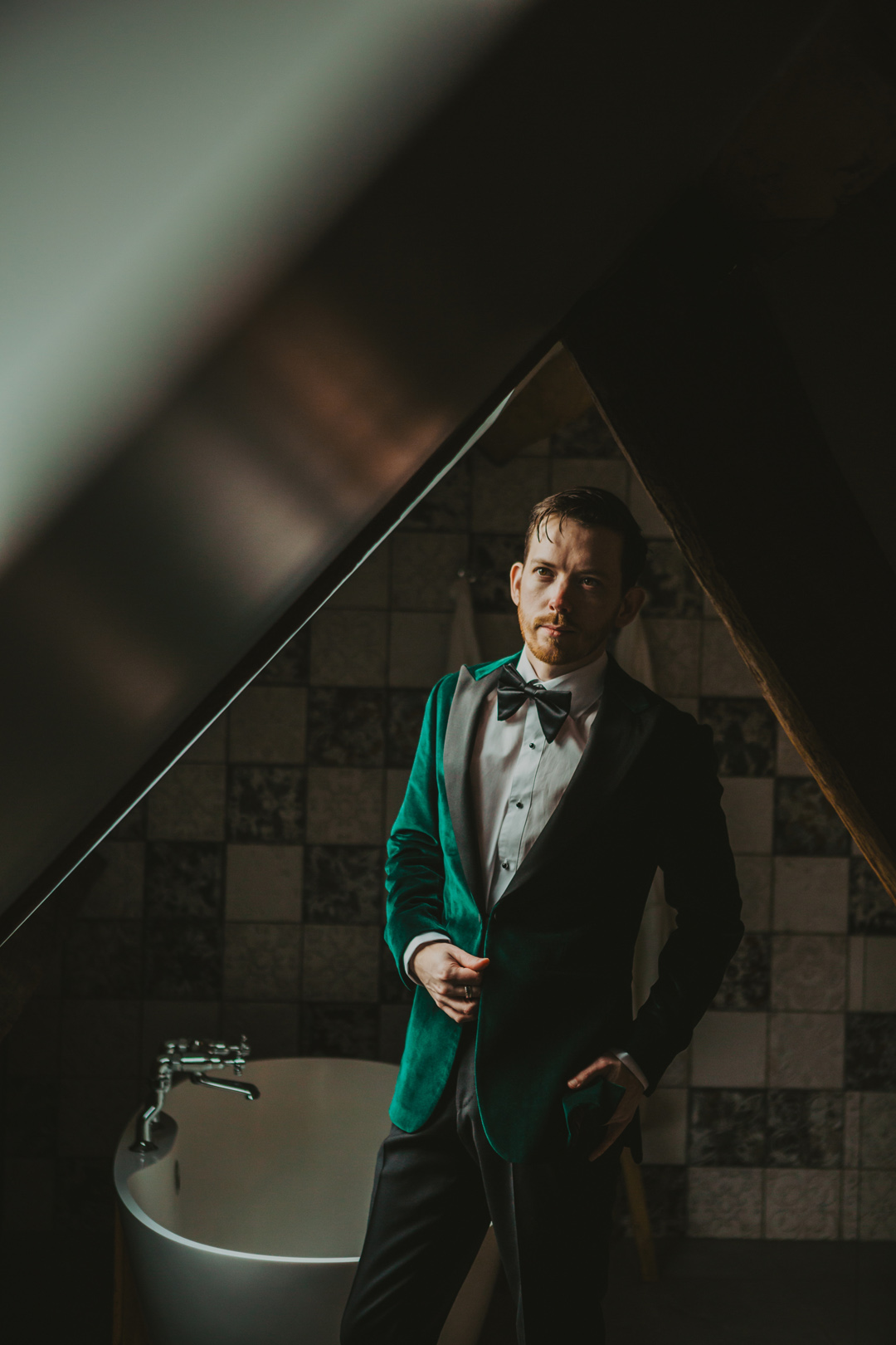 Groom in Green Velvet