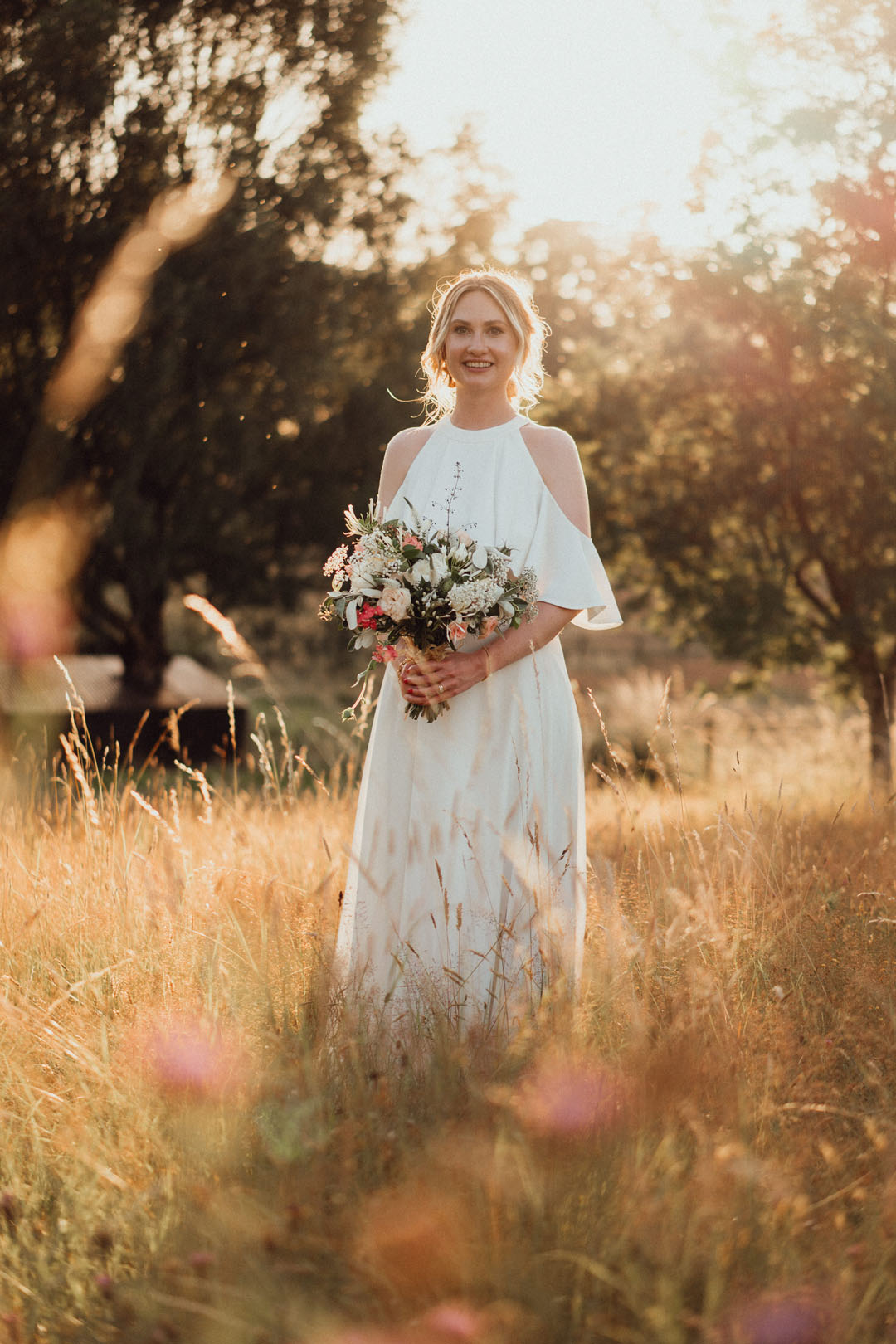 Jesus Peiro bride, summer marquee wedding at home