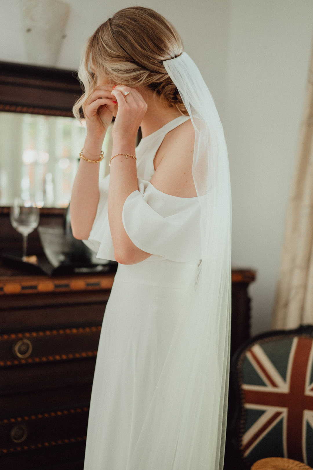 Jesus Peiro bride, summer marquee wedding at home