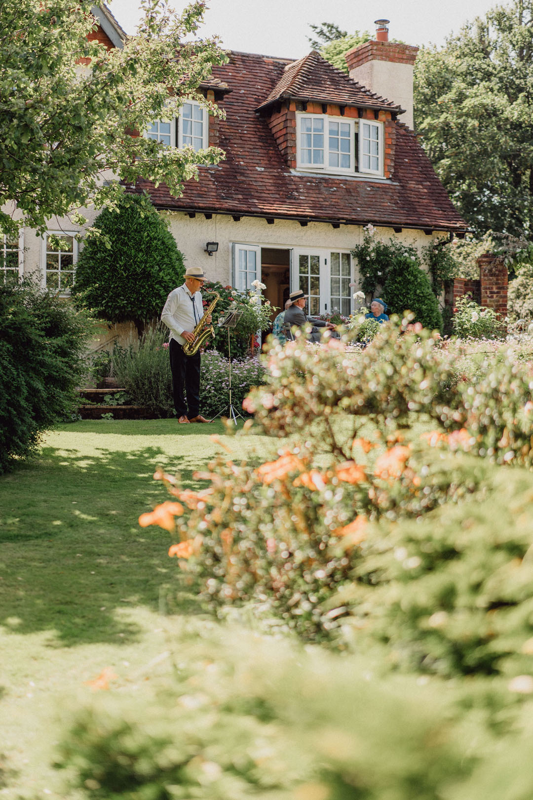 Jesus Peiro bride, summer marquee wedding at home