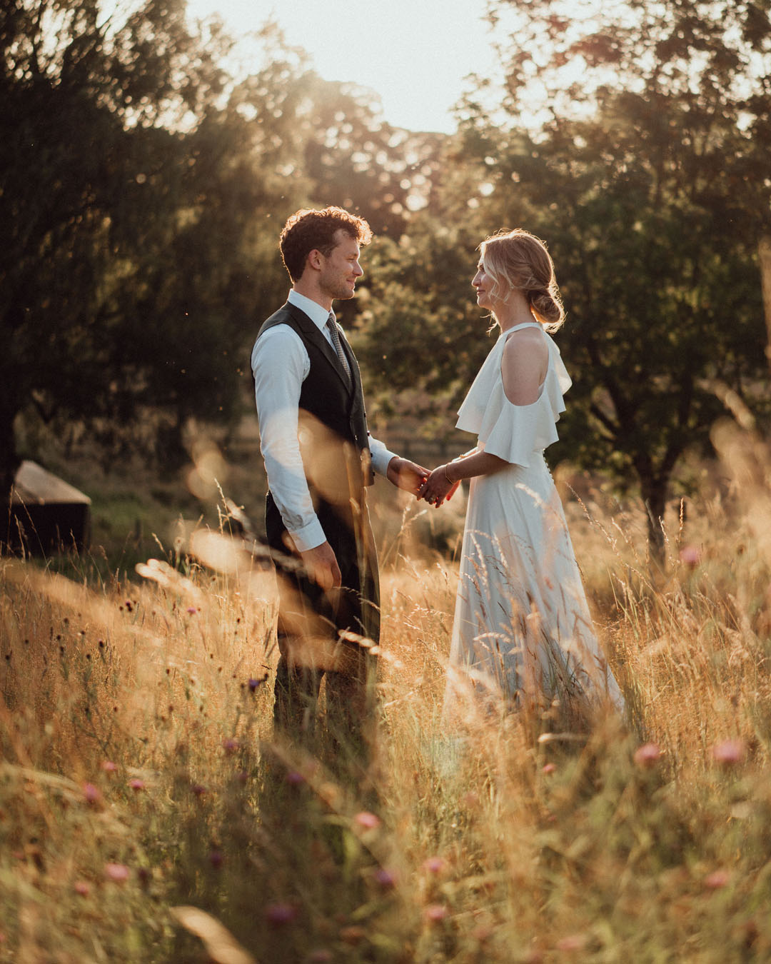 Jesus Peiro bride, summer marquee wedding at home