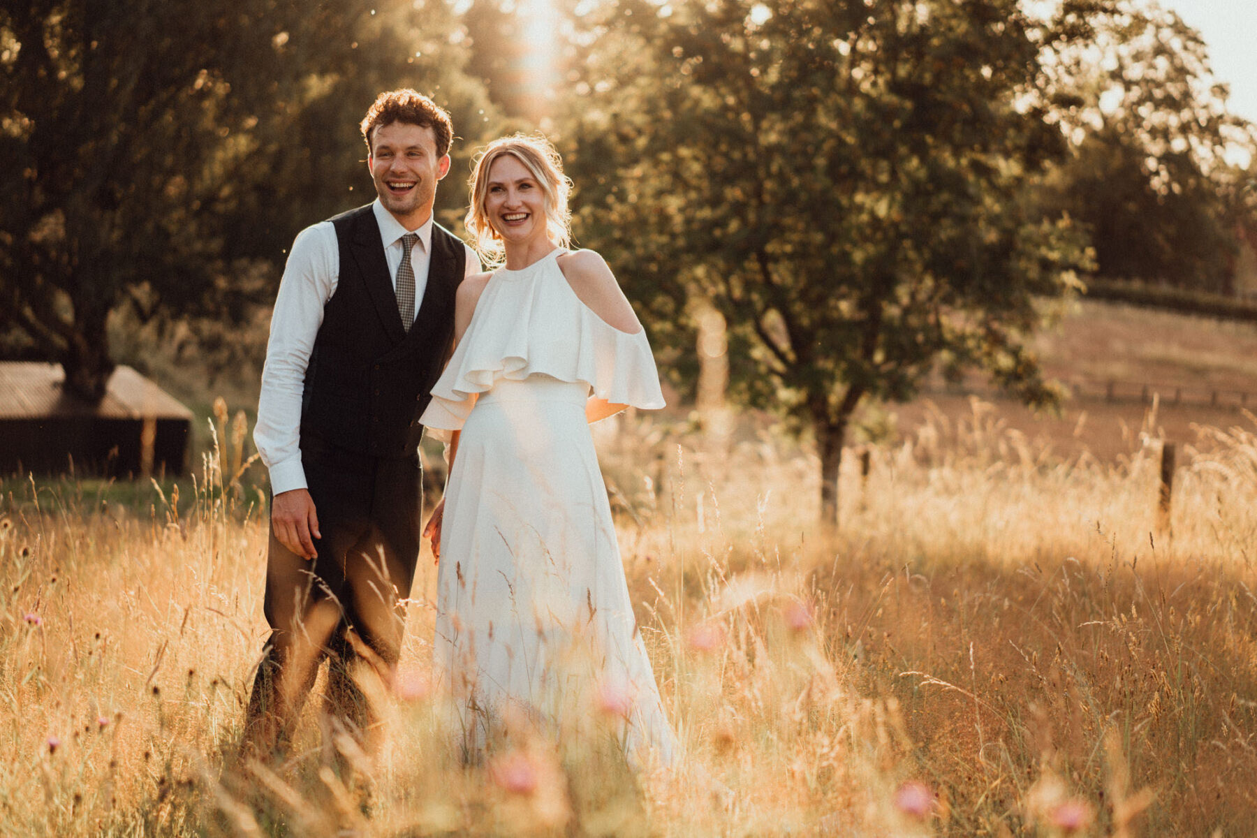Lydia in Jesus Peiro, for her Country Garden Marquee Wedding at the Family Home 3 Jesus Peiro bride marquee wedding featured