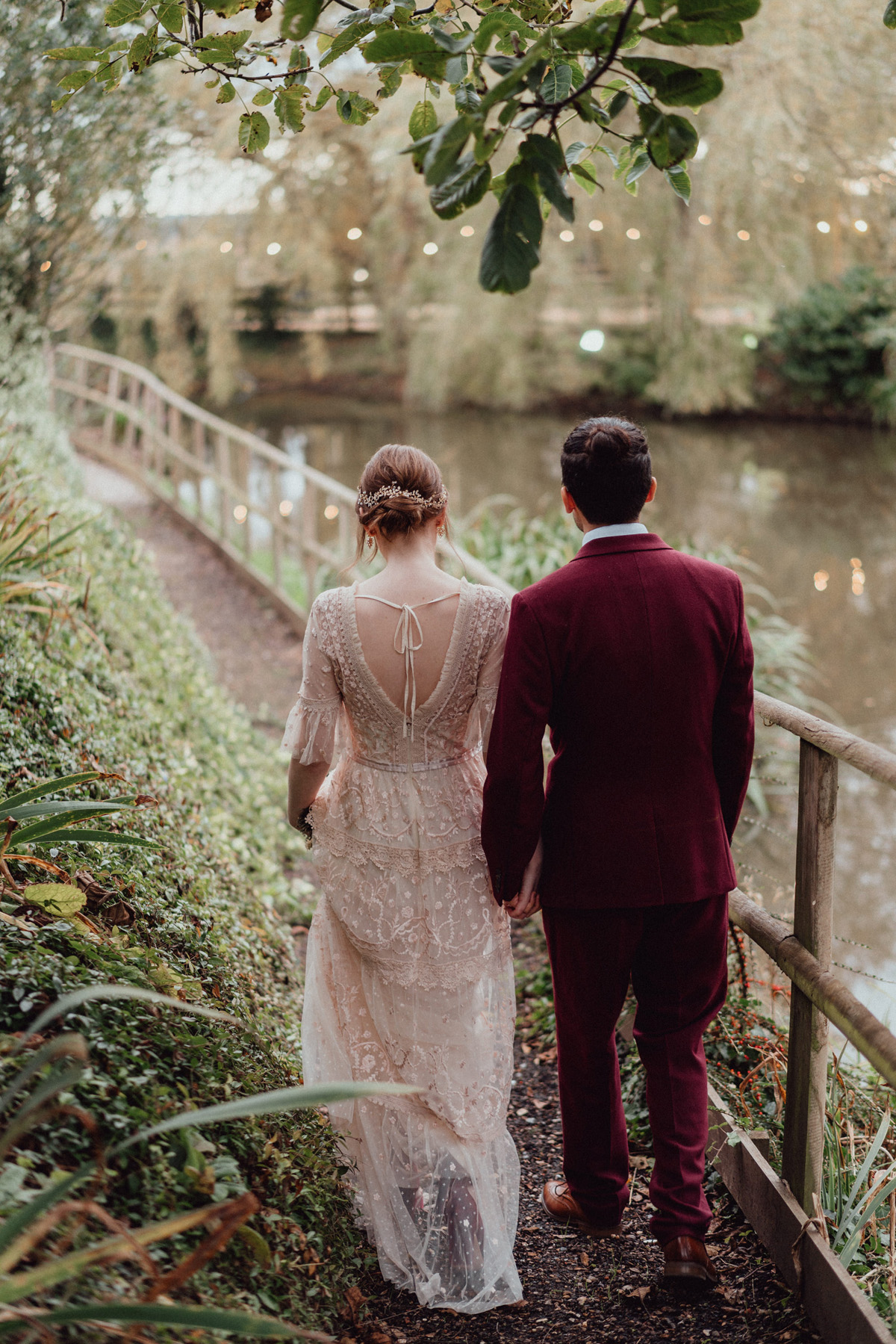 Lucy in Needle & Thread for her Autumn Wedding at Odo's Barn in Kent