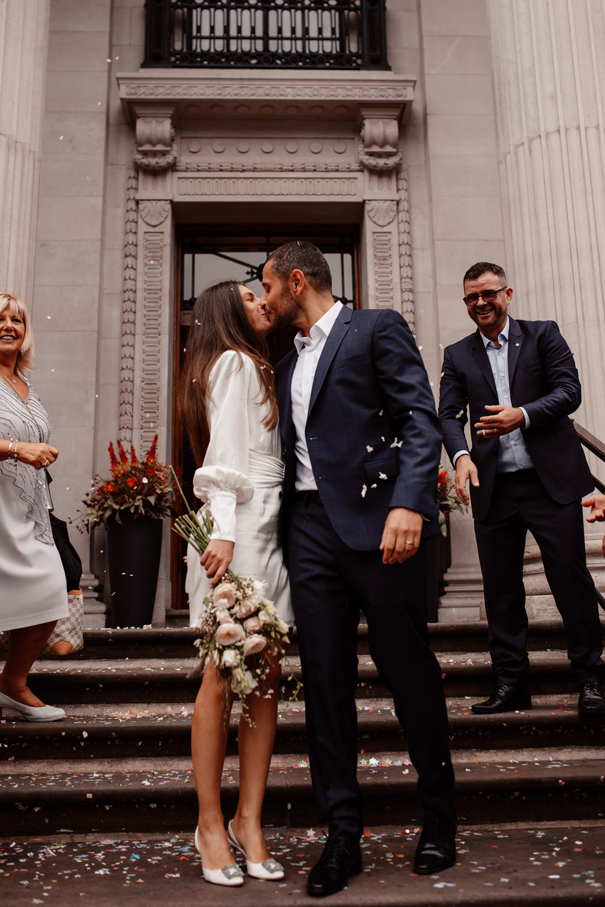 Luiza in a Retrofte Mini Bridal Gown, for her her Intimate London Wedding  | Love My Dress, UK Wedding Blog, Podcast, Directory & Shop