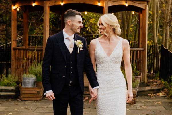 Becky in Made With Love Bridal for her Yorkshire Winter Wedding