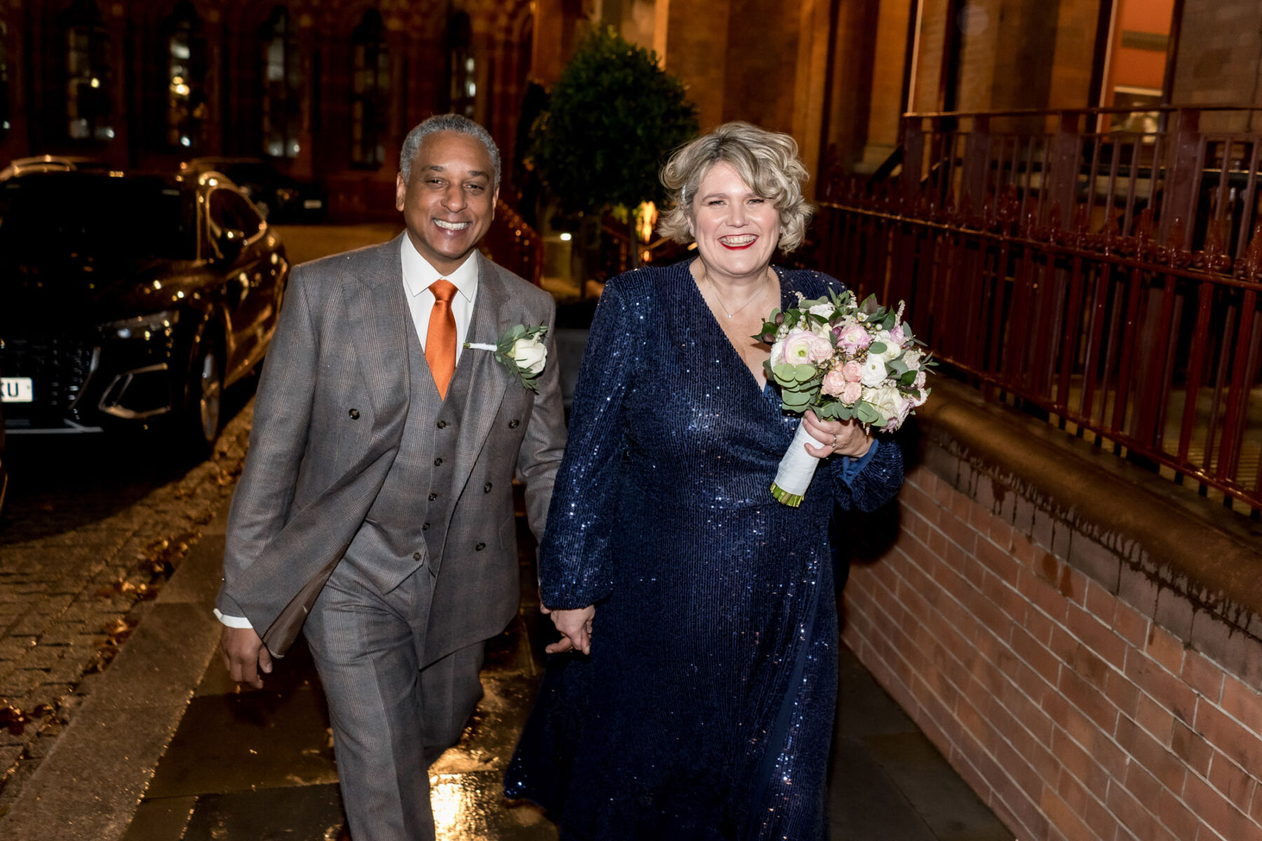 A Glamorous, Blue Sequin Dress for a Celestial, 1930's Inspired Wedding at St Pancras Renaissance Hotel 7 Blue sequin wedding dress